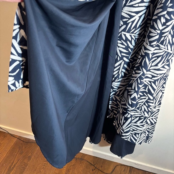 HUTCH Sz S Wrap Dress with Tie Bow Patterned High Low Ruffle Sleeves Lined Flowy - Picture 5 of 10